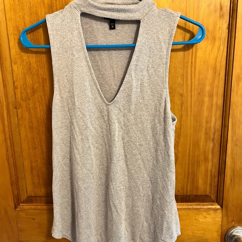 Gray Express High-Neck Tank Top